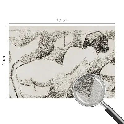 Tapisserie murale représentant une figure allongée