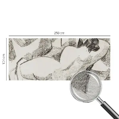 Tapisserie murale représentant une figure allongée