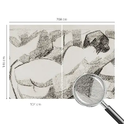 Tapisserie murale représentant une figure allongée