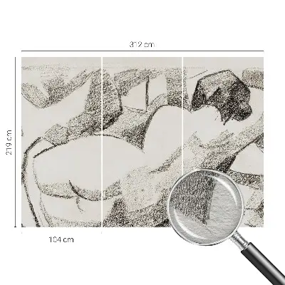 Tapisserie murale représentant une figure allongée