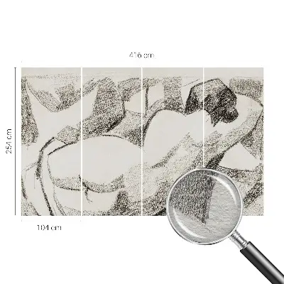 Tapisserie murale représentant une figure allongée