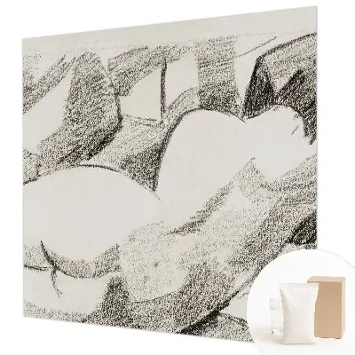 Tapisserie murale représentant une figure allongée