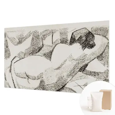 Tapisserie murale représentant une figure allongée