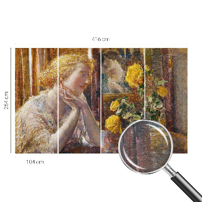 Poster mural panoramique Žena s ružami