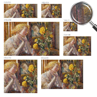 Poster mural panoramique Žena s ružami