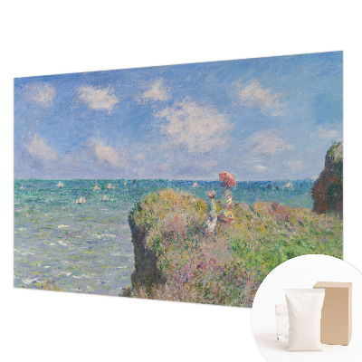Papier peint salon moderne avec un motif de paysage apaisant