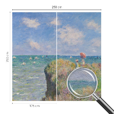 Papier peint salon moderne avec un motif de paysage apaisant