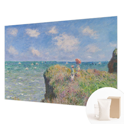 Papier peint salon moderne avec un motif de paysage apaisant