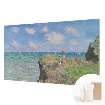 Papier peint salon moderne avec un motif de paysage apaisant