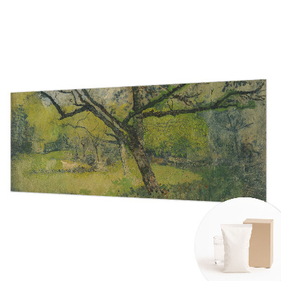 Papier peint panoramique intissé avec un motif de paysage vert