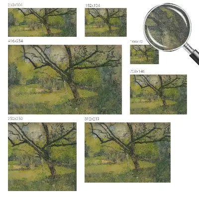 Papier peint intissé paysage vert