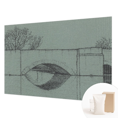 Papier peint panoramique sur mesure représentant un pont en arc