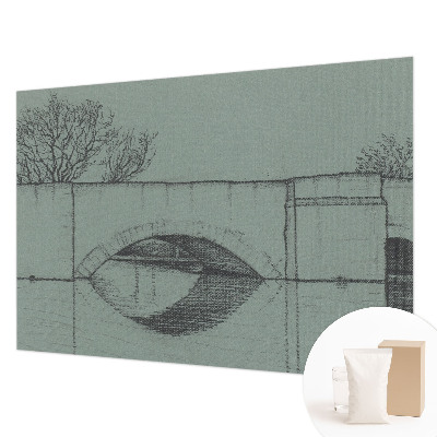 Papier peint panoramique sur mesure représentant un pont en arc