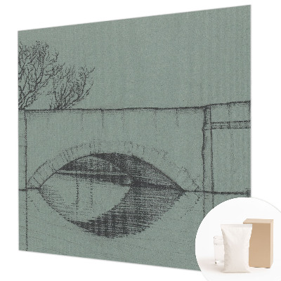 Papier peint panoramique sur mesure représentant un pont en arc