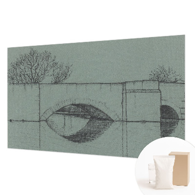 Papier peint panoramique sur mesure représentant un pont en arc