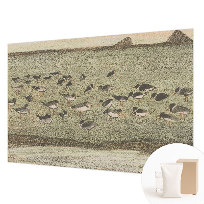 Tapisserie panoramique avec motif de chambre d'oiseaux