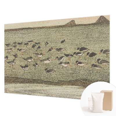 Tapisserie panoramique avec motif de chambre d'oiseaux