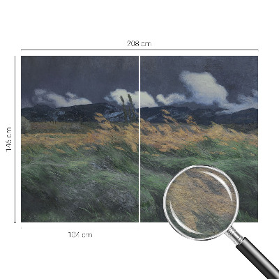 Papier peint panoramique salon Povyfúkané trávy