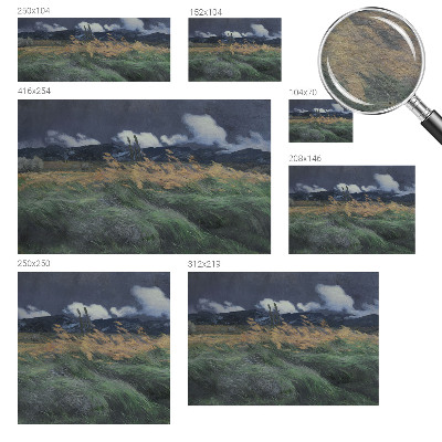 Papier peint panoramique salon Povyfúkané trávy