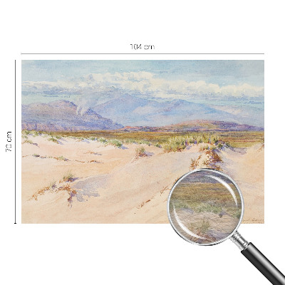 Papier peint panoramique chambre adulte avec un motif de paysage désertique