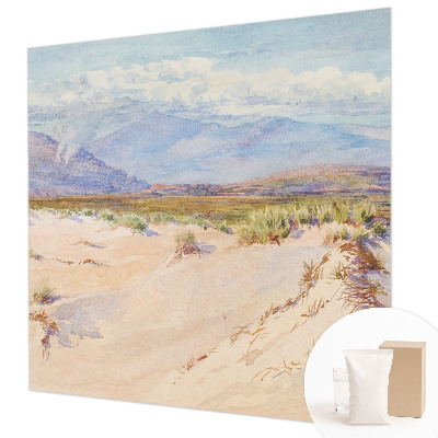 Papier peint panoramique chambre adulte avec un motif de paysage désertique