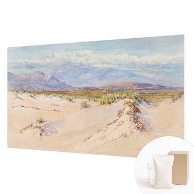 Papier peint panoramique chambre adulte avec un motif de paysage désertique
