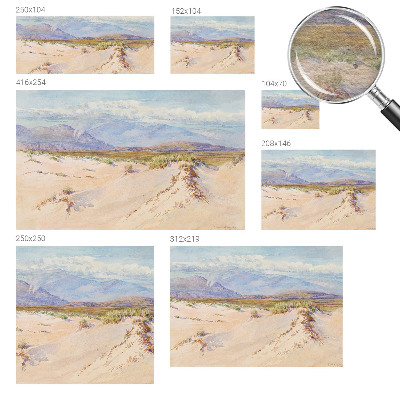 Papier peint panoramique chambre adulte avec un motif de paysage désertique