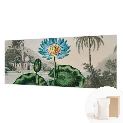 Papier peint panoramique enfant avec un motif de paysage exotique