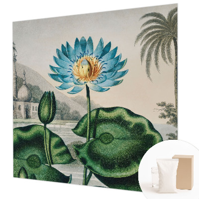 Papier peint panoramique enfant avec un motif de paysage exotique