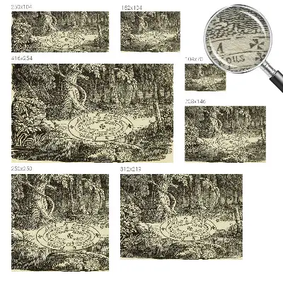 Papier peint photo sur tissu non tissé cercle magique