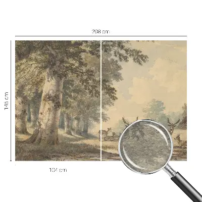 Papier peint panoramique facile à poser au motif « Lesný pokoj »