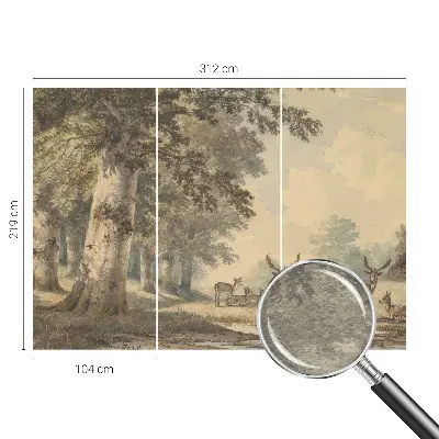Papier peint panoramique facile à poser au motif « Lesný pokoj »