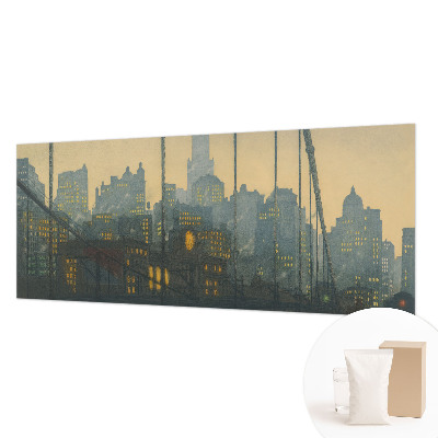 Papier peint photographique salon avec une panorama du soir