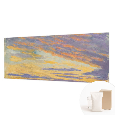 Papier peint panoramique intissé moderne avec un motif de ciel pastel