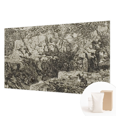 Tapisserie murale avec une scène de montagne
