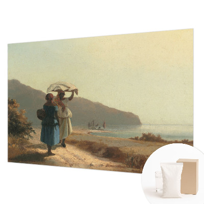 Papier peint chambre moderne avec un motif « Promenade au bord de la mer »