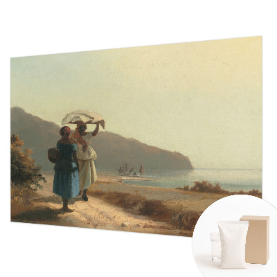 Papier peint chambre moderne avec un motif « Promenade au bord de la mer »