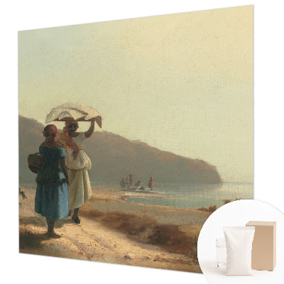 Papier peint chambre moderne avec un motif « Promenade au bord de la mer »