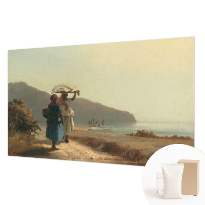 Papier peint chambre moderne avec un motif « Promenade au bord de la mer »