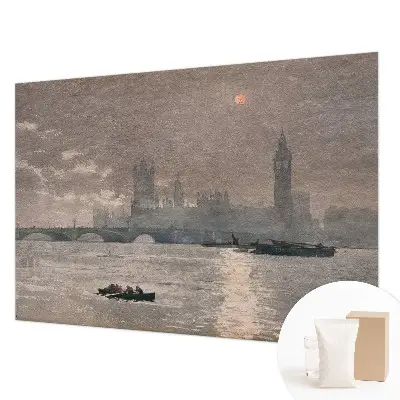 Papier peint panoramique intissé avec un motif de panorama nocturne