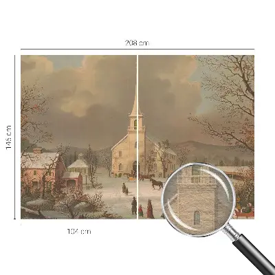 Papier peint photographique intissé paysage d'hiver