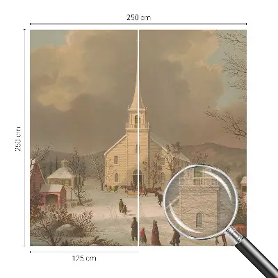 Papier peint photographique intissé paysage d'hiver