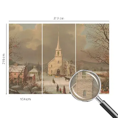 Papier peint photographique intissé paysage d'hiver