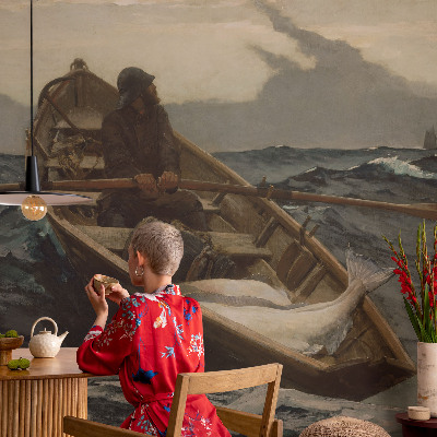 Papier peint panoramique sur mesure Rybár na mori