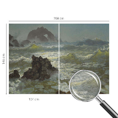 Papier peint panoramique salon Rozbúrené more