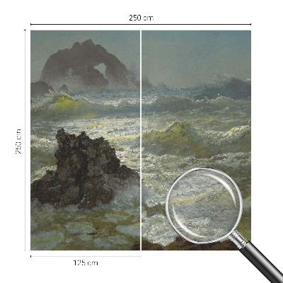 Papier peint panoramique salon Rozbúrené more