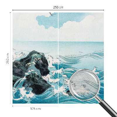 Papier peint panoramique chambre avec une scène marine
