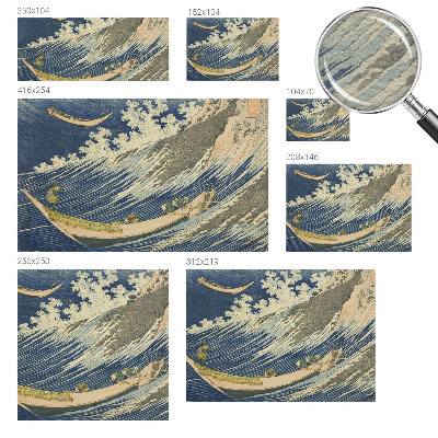 Papier peint panoramique chambre adulte avec un motif de vagues marines