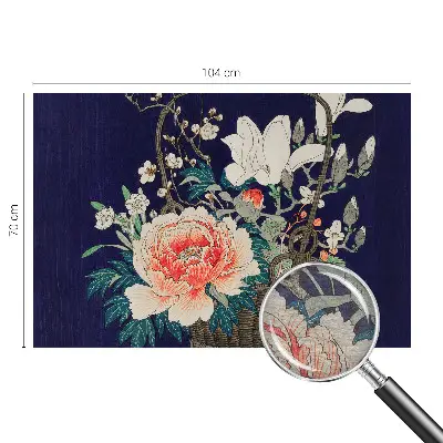 Papier peint photo grand format pour le mur panier de fleurs