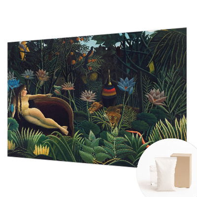 Papier peint panoramique moderne avec un motif de jungle exotique
